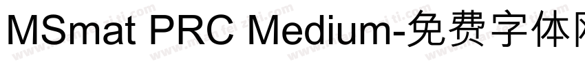 MSmat PRC Medium字体转换